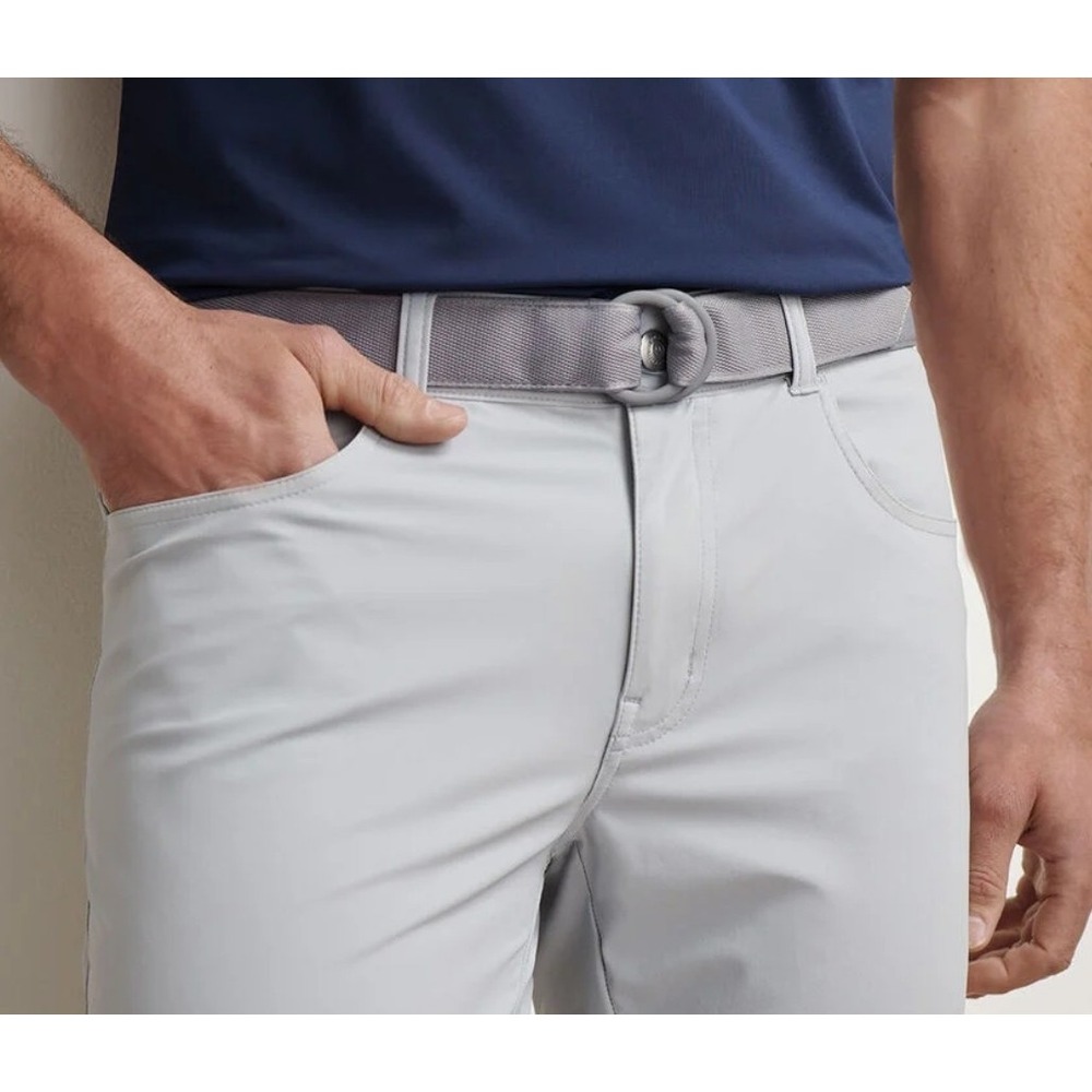 New $98 PETER MILLAR Crown Craft Performance O-RING Belt Gale Gray Grey S Small